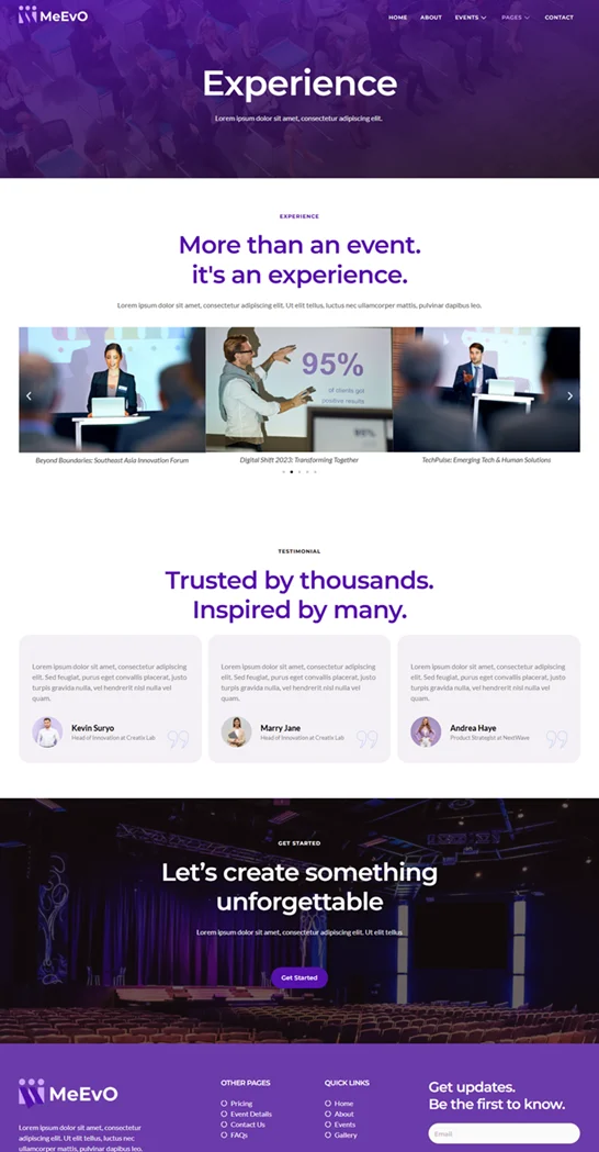 会议管理Elementor网站模板_一键导入快速建站插图5-WP资源海 会议/展览 Elementor 模板体验项目预览