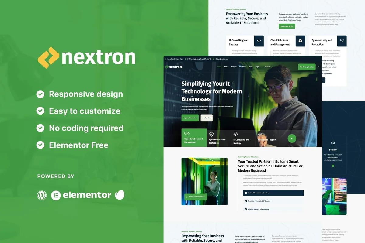 IT科技Elementor网站模板_一键导入快速建站插图-WP资源海 IT互联网 Elementor 网站模板封面