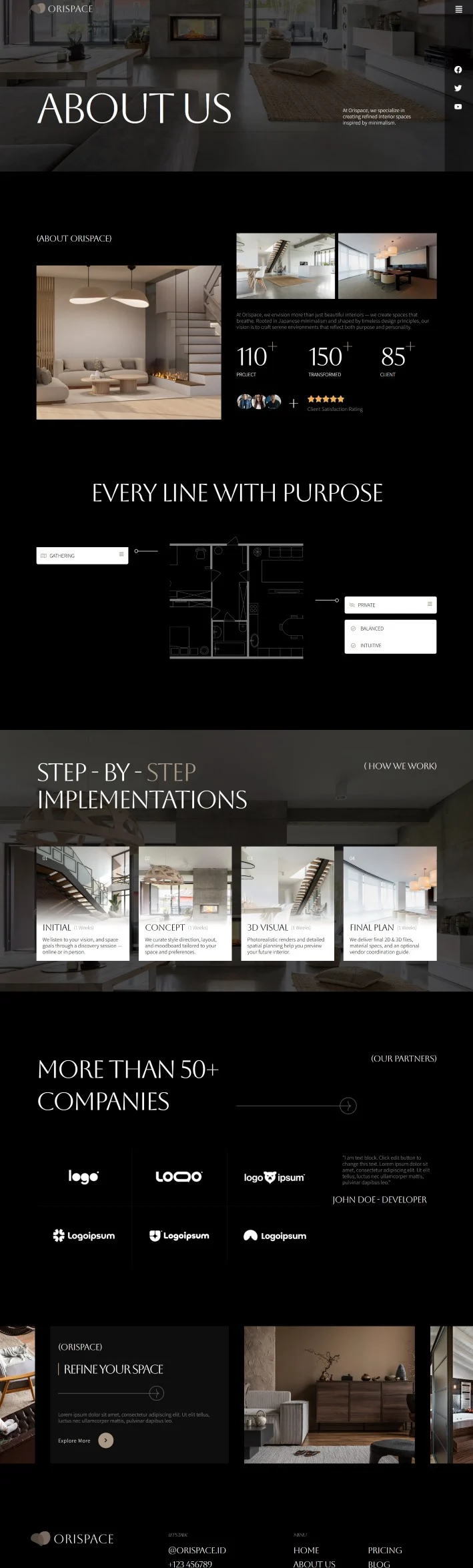 日式简约Elementor网站模板_一键导入快速建站插图2-WP资源海 艺术/设计 Elementor 模板关于我们预览