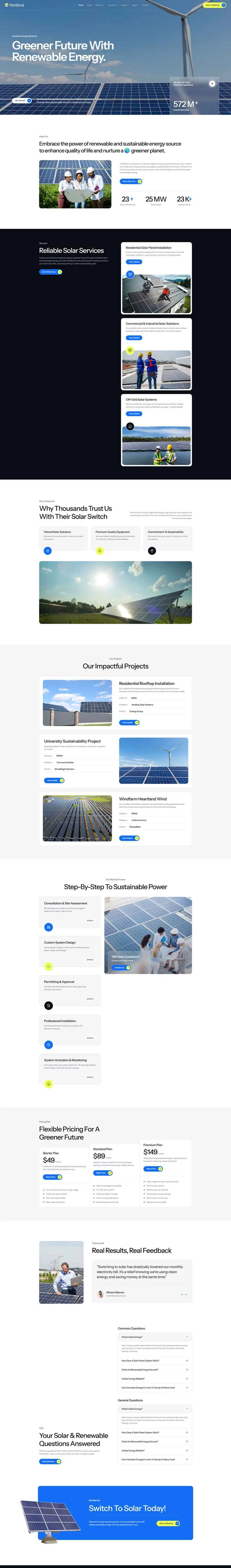 太阳能工程服务Elementor网站模板_一键导入快速建站插图1-WP资源海 工业/工厂 Elementor 模板首页预览