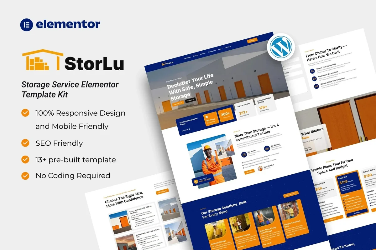 仓储存储服务Elementor网站模板_一键导入快速建站插图-WP资源海 物流/运输 Elementor 网站模板封面