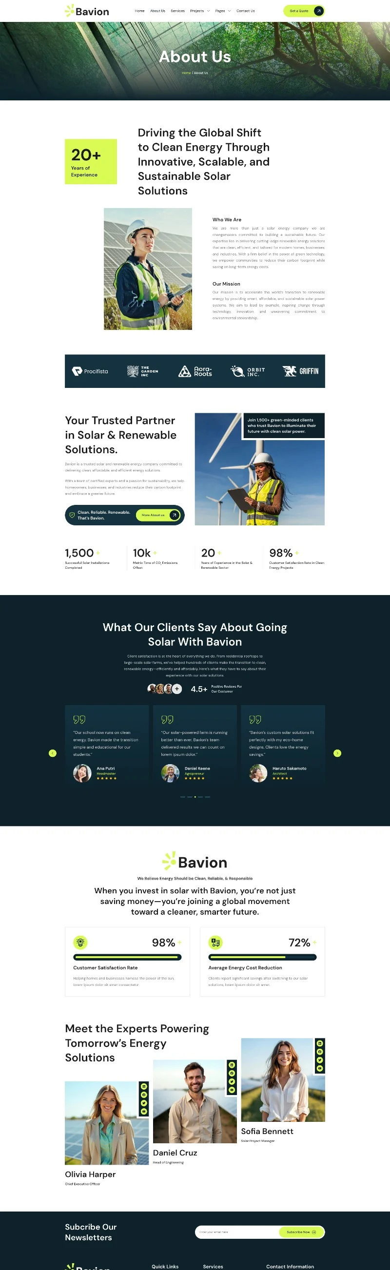 工业/工厂 Elementor 模板关于我们预览