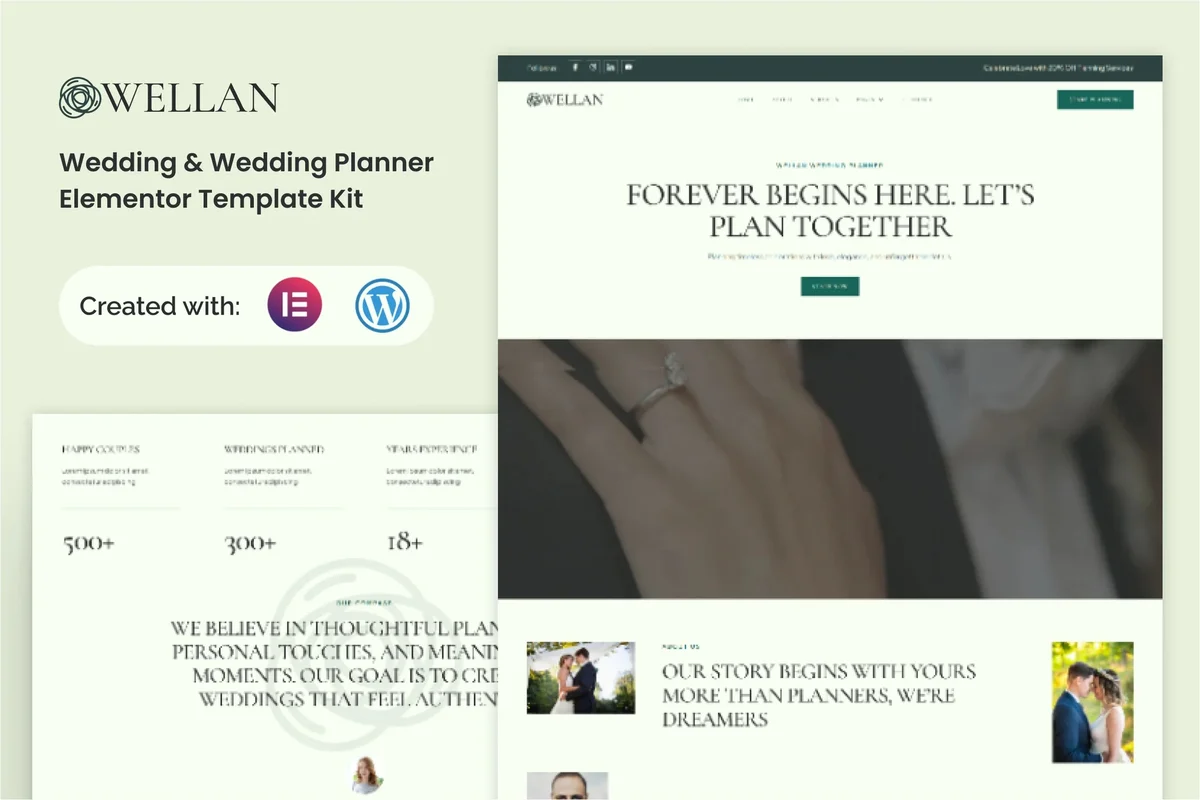 婚典策划Elementor网站模板_一键导入快速建站插图-WP资源海 婚礼/婚庆 Elementor 网站模板封面