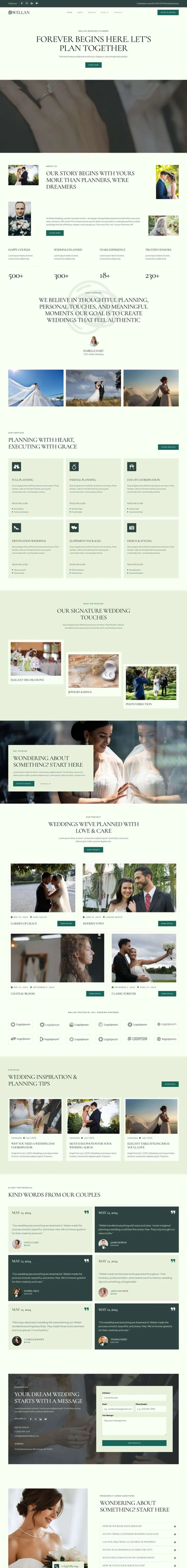 婚典策划Elementor网站模板_一键导入快速建站插图1-WP资源海 婚礼/婚庆 Elementor 模板首页预览
