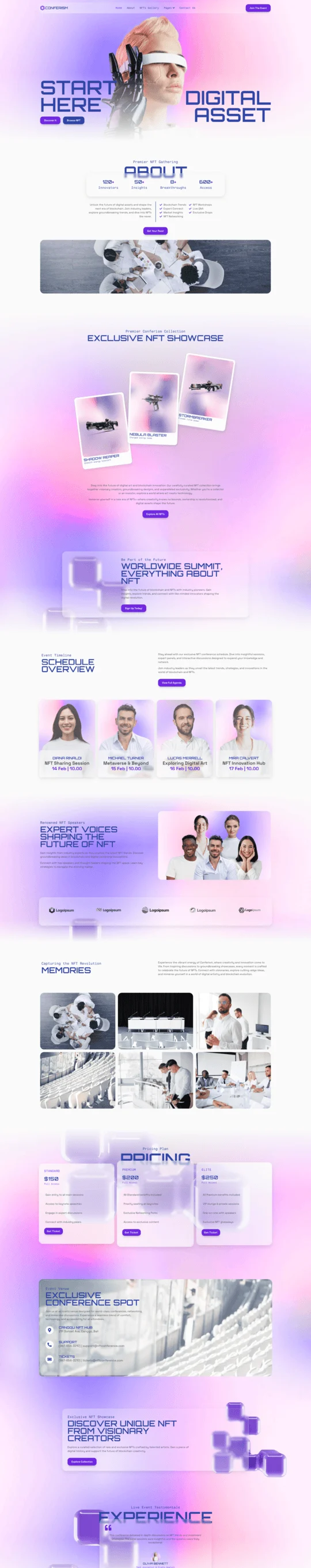会议/展览 Elementor 模板首页预览