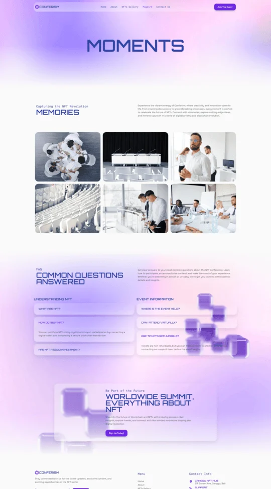 会议/展览 Elementor 模板现场精彩瞬间预览