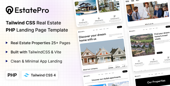 EstatePro 房地产网站前端 PHP 模板