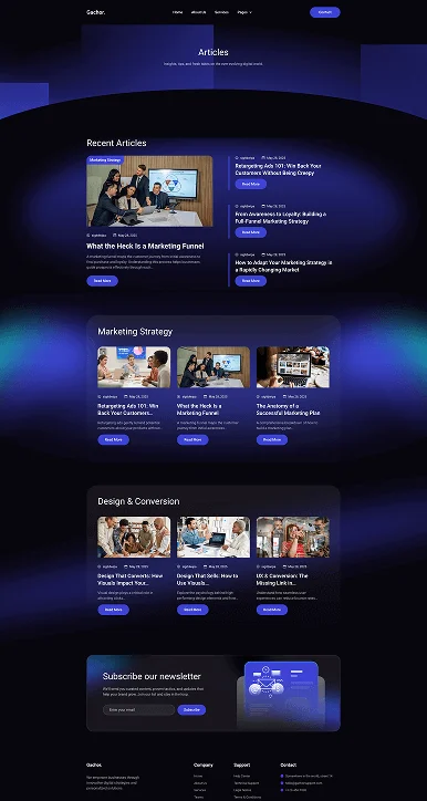 广告/营销 Elementor 模板文章列表预览