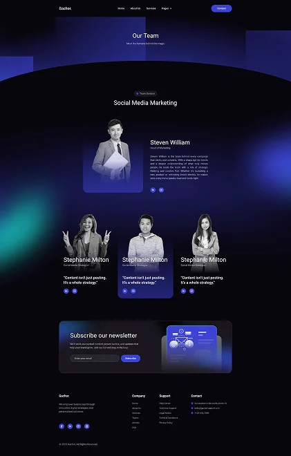 广告/营销 Elementor 模板团队页面预览