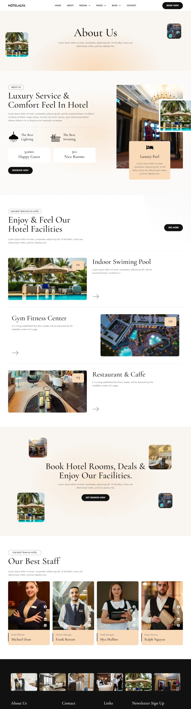 豪华度假村酒店Elementor网站模板_一键导入快速建站插图2-WP资源海 旅馆/酒店 Elementor 模板关于我们预览