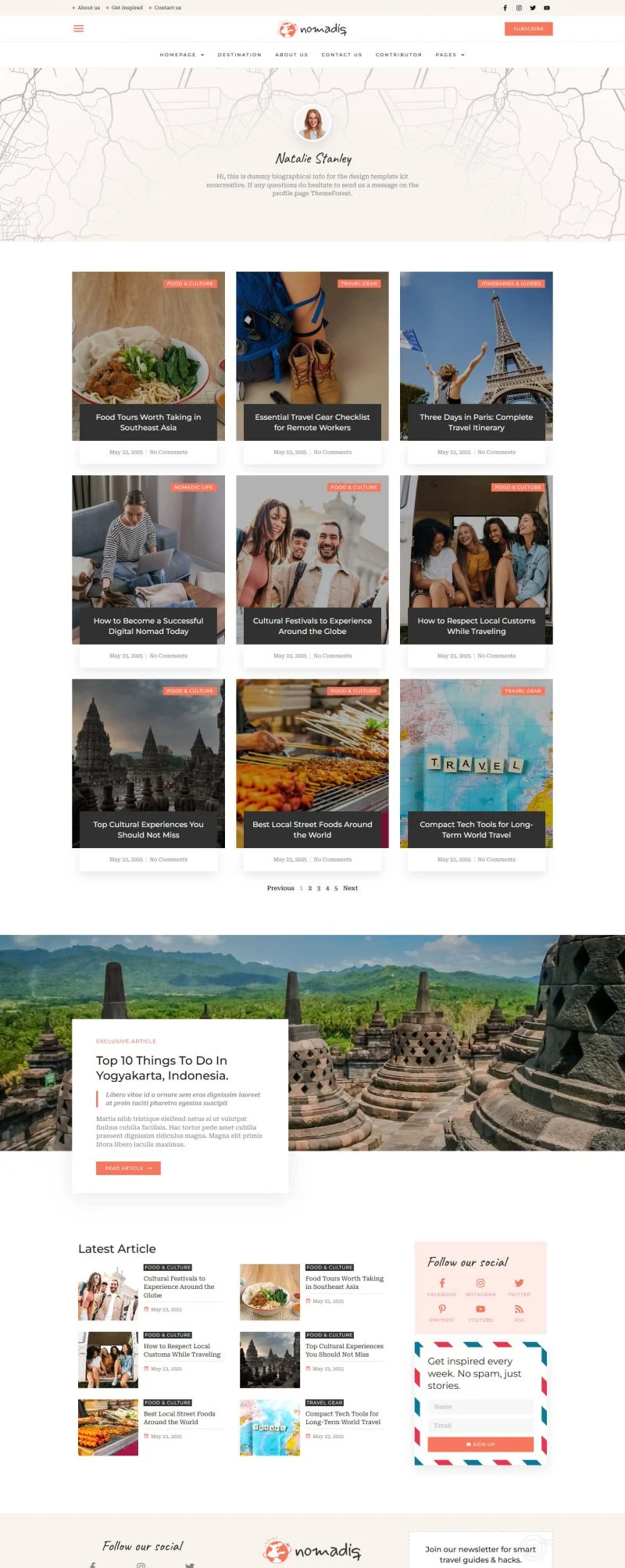 旅行杂志博客Elementor网站模板_一键导入快速建站插图6-WP资源海 户外/旅行 Elementor 模板作者预览