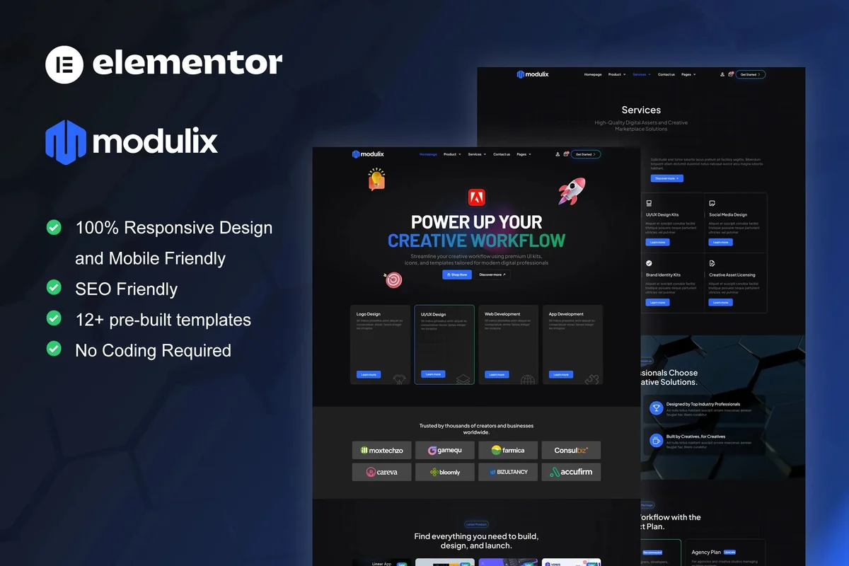 数字产品商城Elementor网站模板_一键导入快速建站插图-WP资源海 电商 Elementor 网站模板封面