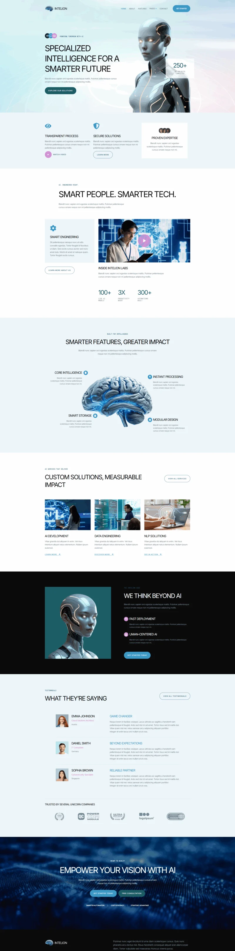 AI技术Elementor网站模板_一键导入快速建站插图1-WP资源海 AI Elementor 模板首页预览