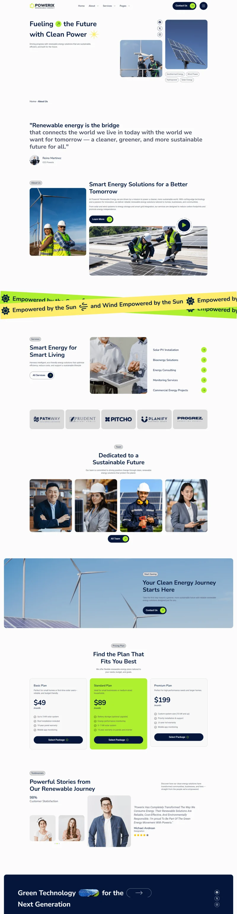 能源电力Elementor网站模板_一键导入快速建站插图2-WP资源海 工业/工厂 Elementor 模板关于我们预览