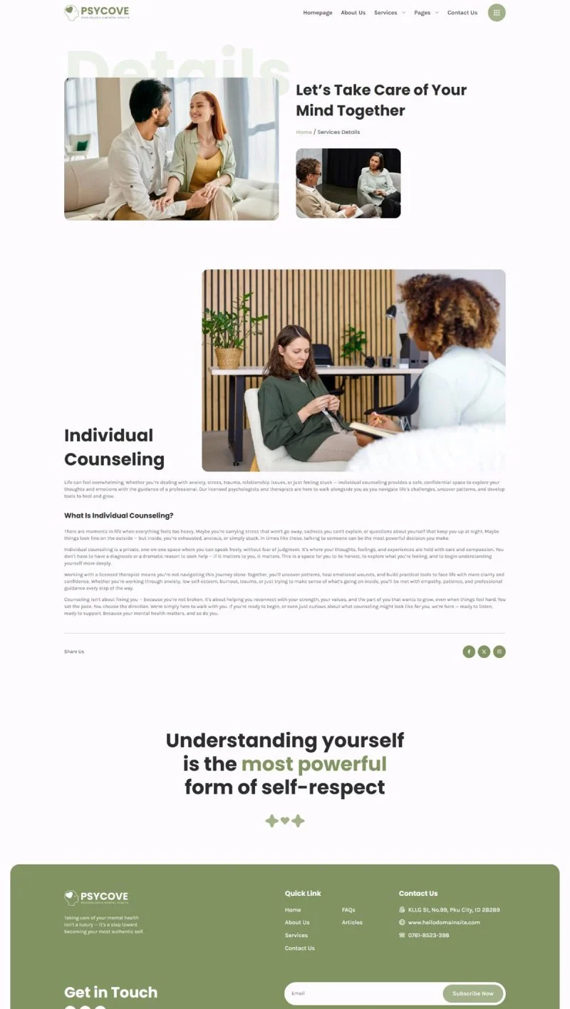 心理治疗Elementor网站模板_一键导入快速建站插图7-WP资源海 服务/咨询 Elementor 模板服务详情预览