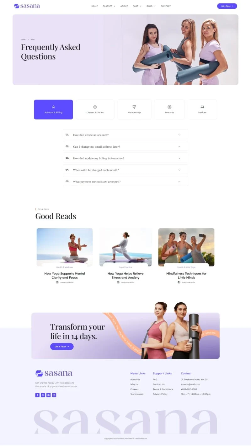 瑜伽课程与讲师团队Elementor网站模板_一键导入快速建站插图7-WP资源海 瑜伽/冥想 Elementor 模板常见问题预览
