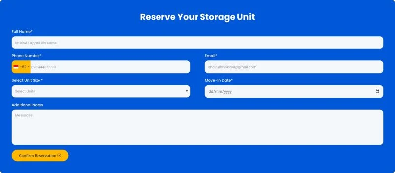 仓储服务Elementor网站模板_一键导入快速建站插图7-WP资源海 物流/运输 Elementor 模板预约表单预览