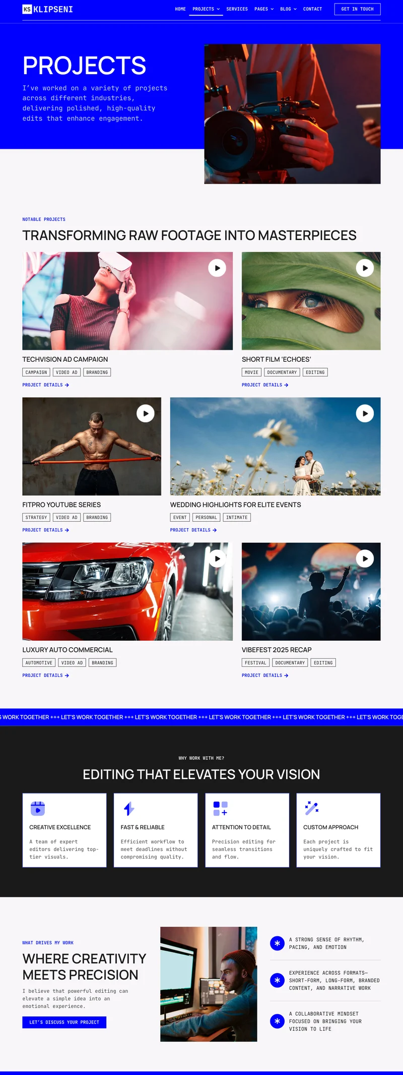 个人 Elementor 模板项目案例预览