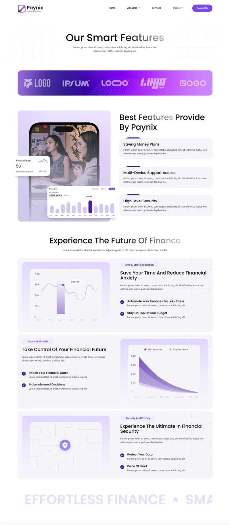 SaaS金融科技Elementor网站模板_一键导入快速建站插图5-WP资源海 金融/投资 Elementor 模板功能特色预览