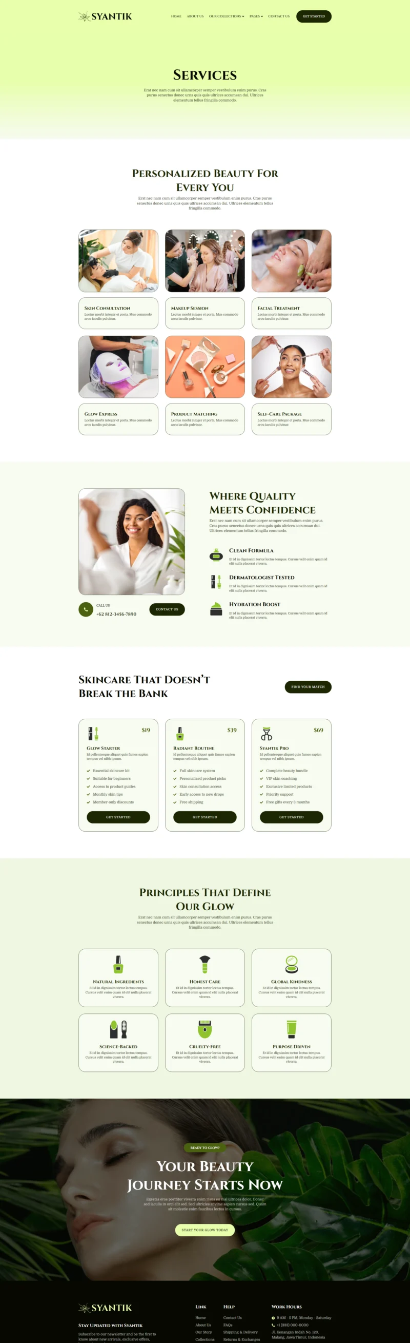 美妆产品Elementor网站模板_一键导入快速建站插图7-WP资源海 美容/美发 Elementor 模板服务页面预览