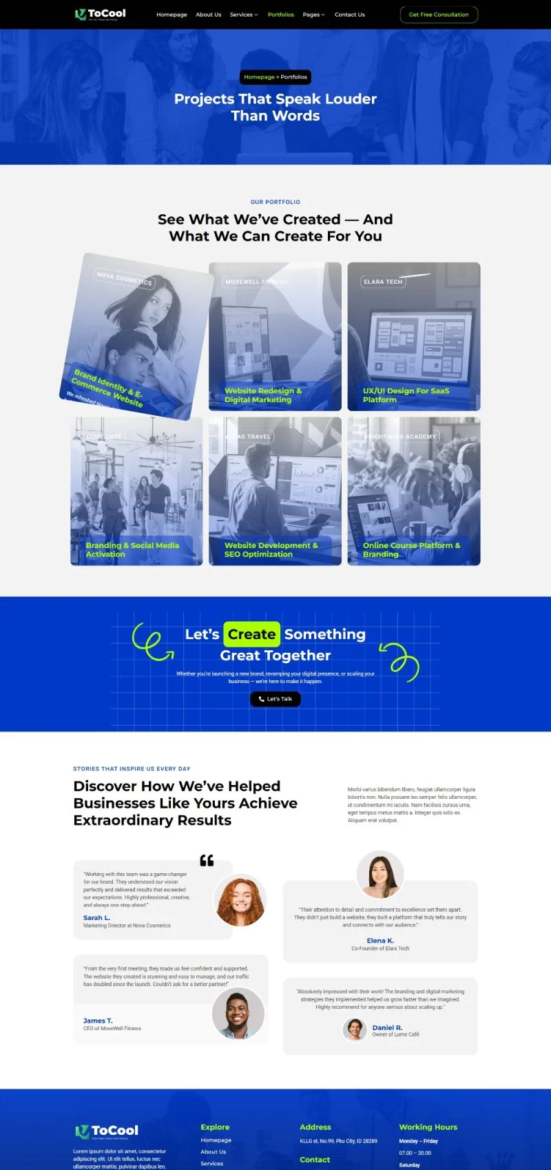 品牌战略Elementor网站模板_一键导入快速建站插图7-WP资源海 广告/营销 Elementor 模板案例页面预览
