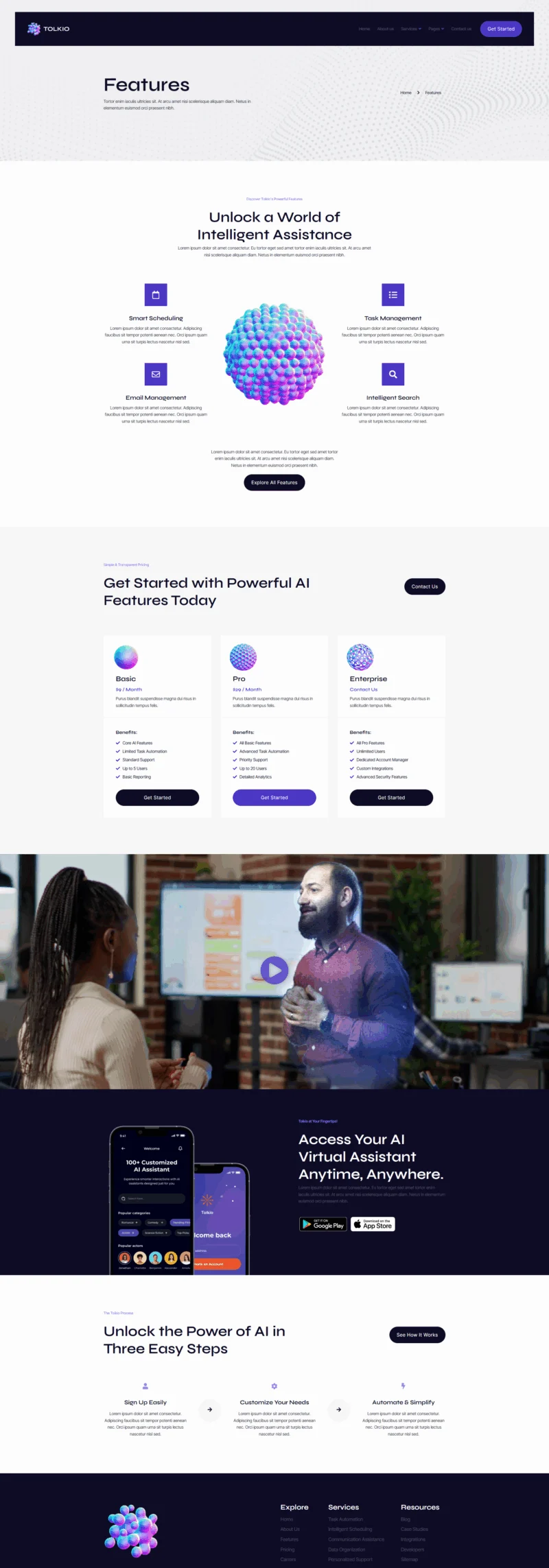 AI Elementor 模板功能特色预览