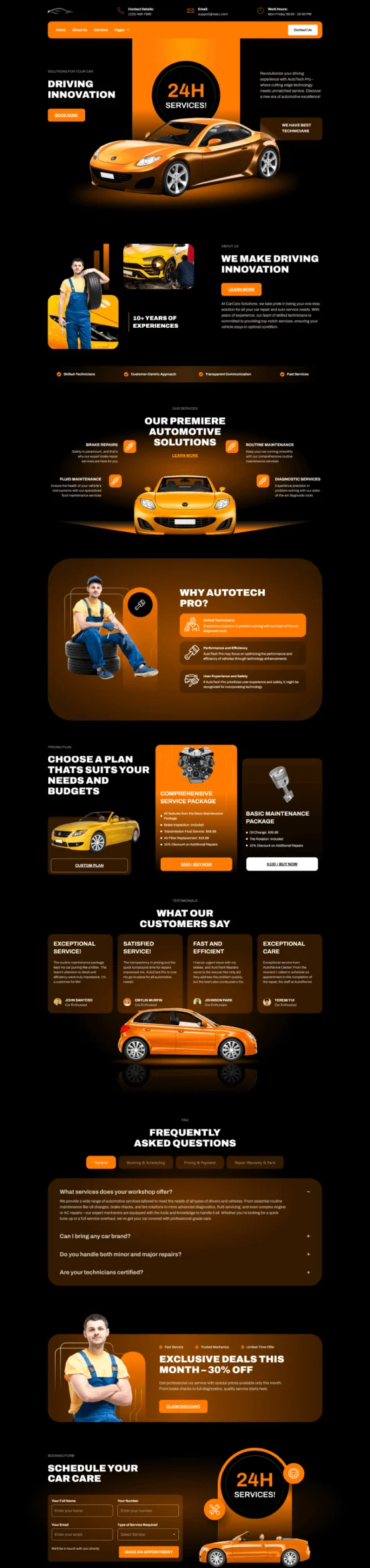 维修 Elementor 模板首页预览