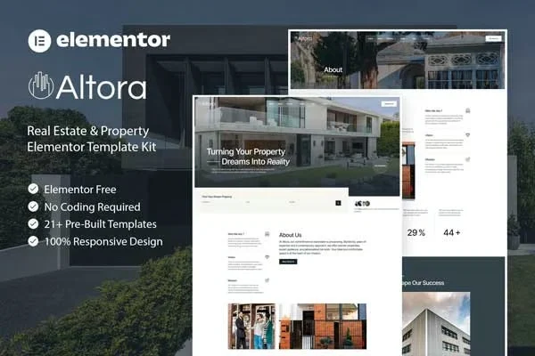房产经纪与代理Elementor网站模板_一键导入快速建站插图-WP资源海 建筑/地产 Elementor 网站模板封面