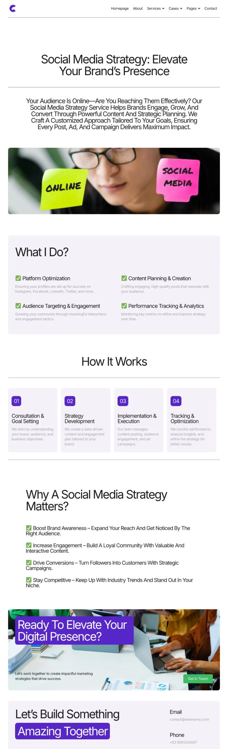 营销顾问作品集Elementor网站模板_一键导入快速建站插图7-WP资源海 个人 Elementor 模板服务详情预览