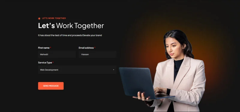 网站设计与开发代理Elementor网站模板_一键导入快速建站插图7-WP资源海 广告/营销 Elementor 模板表单预览