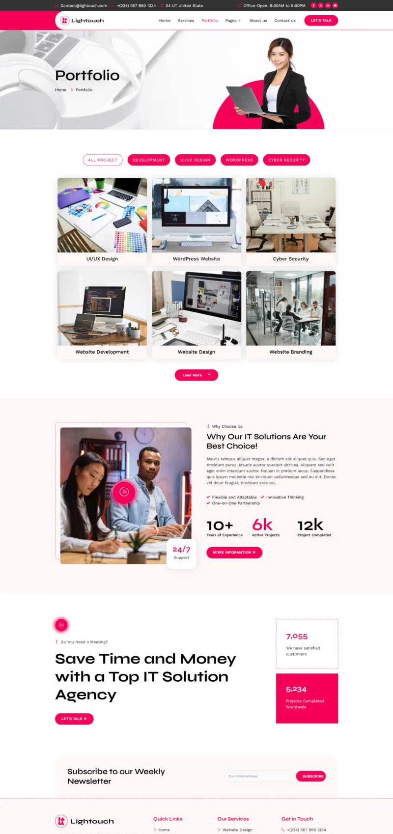 IT互联网 Elementor 模板案例页面预览