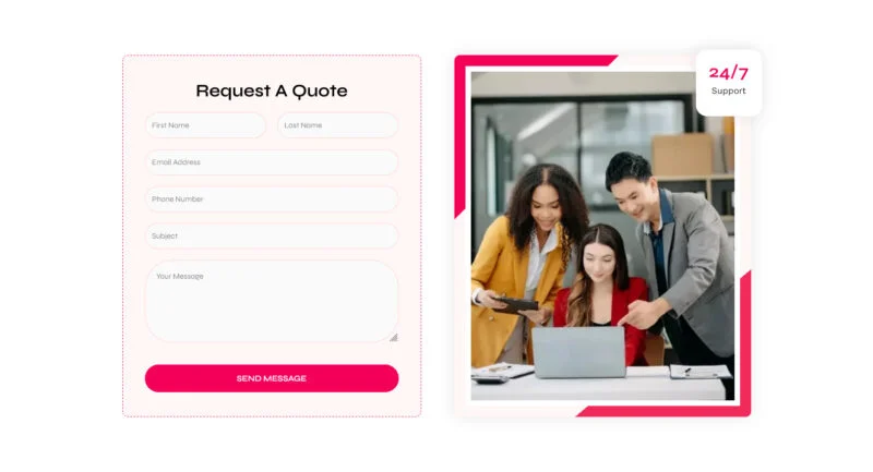 IT互联网 Elementor 模板联系表单预览