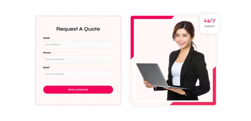 IT互联网 Elementor 模板联系表单预览