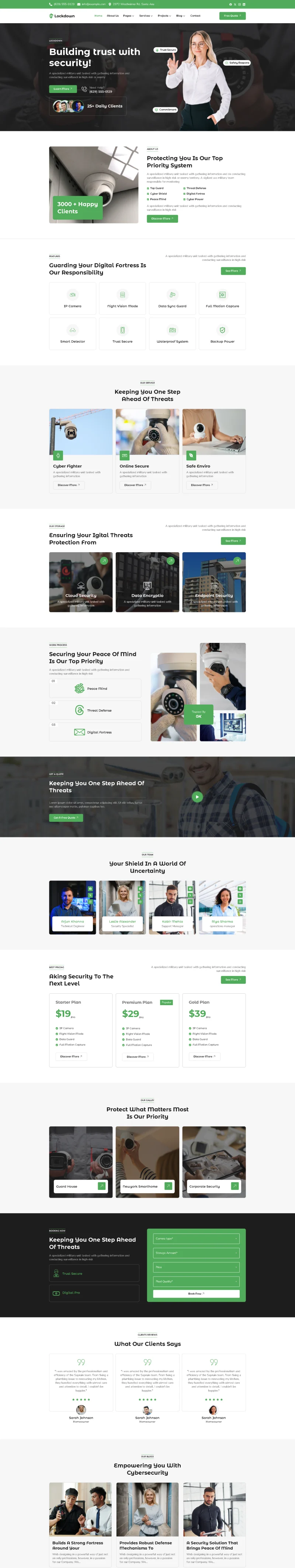 服务/咨询 Elementor 模板首页预览