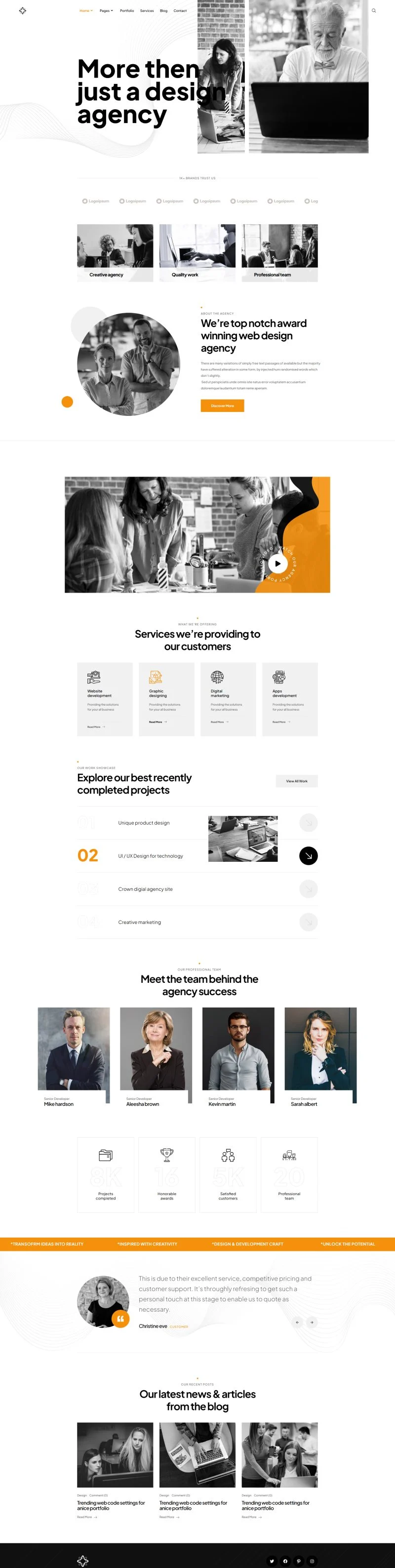 IT互联网 Elementor 模板首页预览