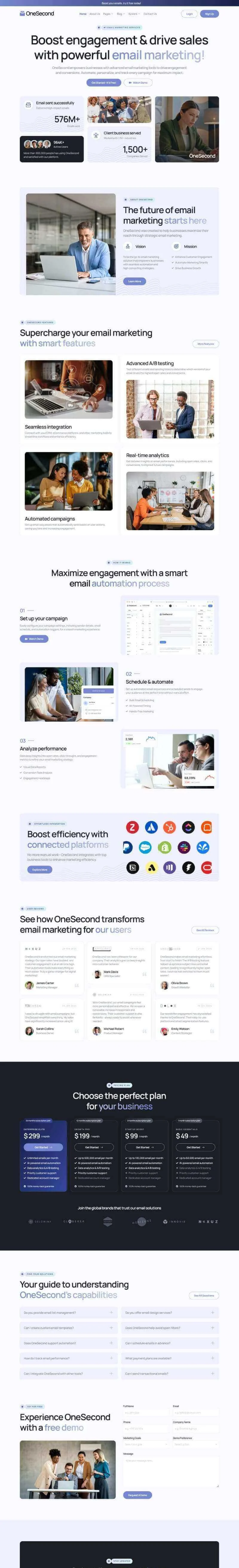 广告/营销 Elementor 模板首页预览