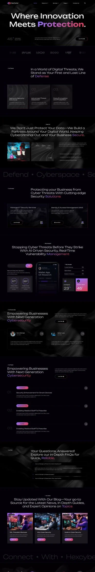 IT互联网 Elementor 模板首页预览