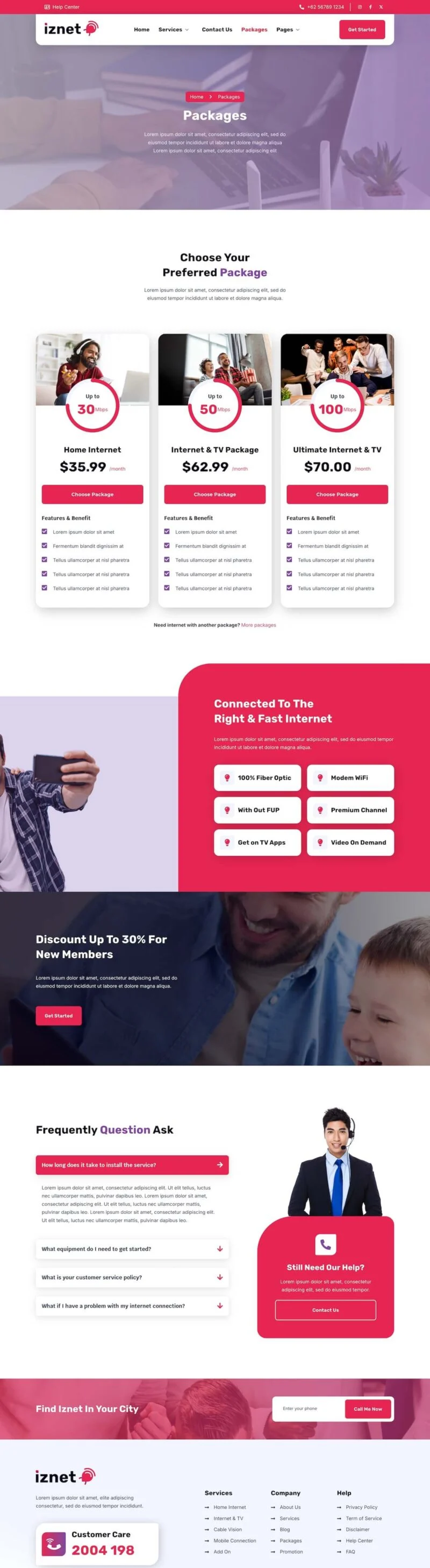 IT互联网 Elementor 模板套餐页面预览
