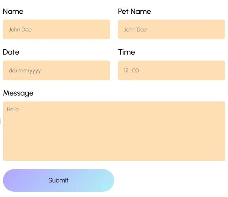 家政 Elementor 模板预约表单预览