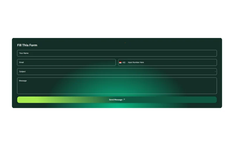 金融/投资 Elementor 模板联系表单预览