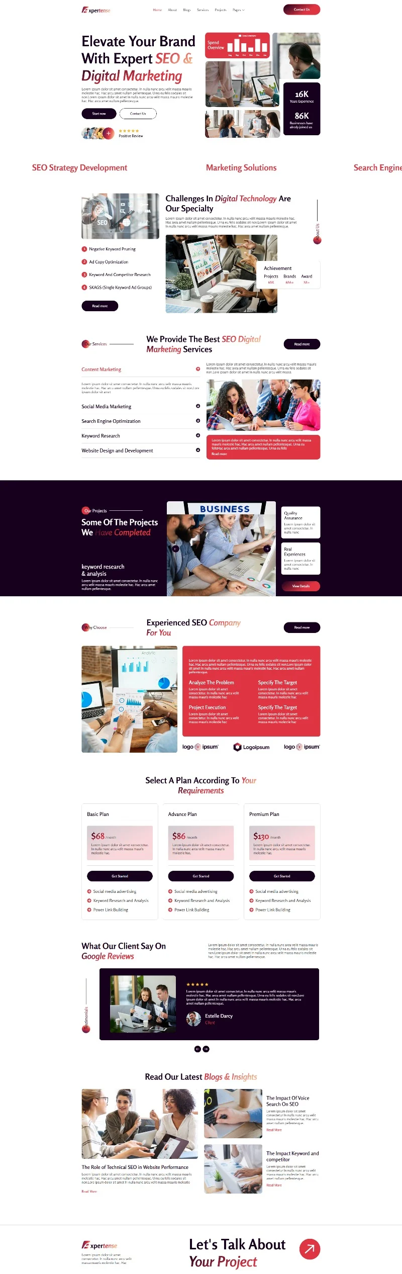 搜索营销Elementor网站模板_一键导入快速建站插图1-WP资源海 广告/营销 Elementor 模板首页预览