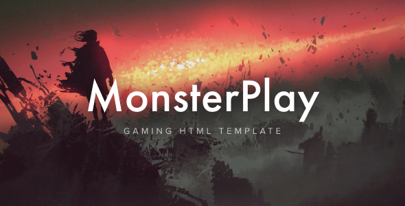 MonsterPlay 电竞游戏 HTML 模板