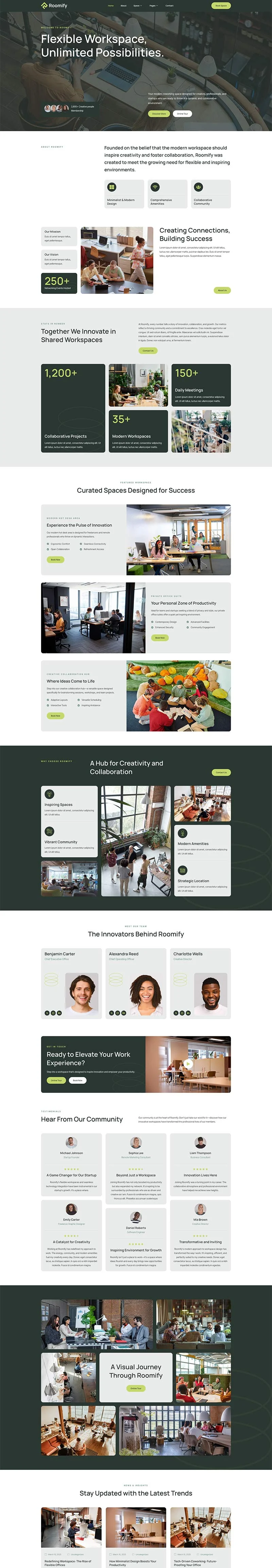 灵活办公与联合社区Elementor网站模板_一键导入快速建站插图1-WP资源海 企业 Elementor 模板首页预览