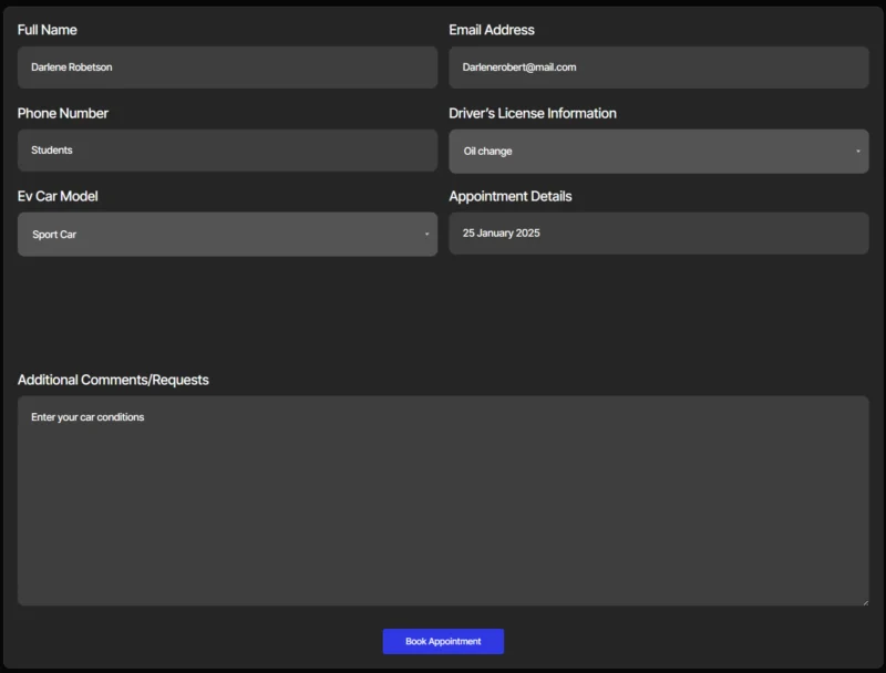 电动车Elementor网站模板_一键导入快速建站插图3-WP资源海 交通工具 Elementor 模板表单预览