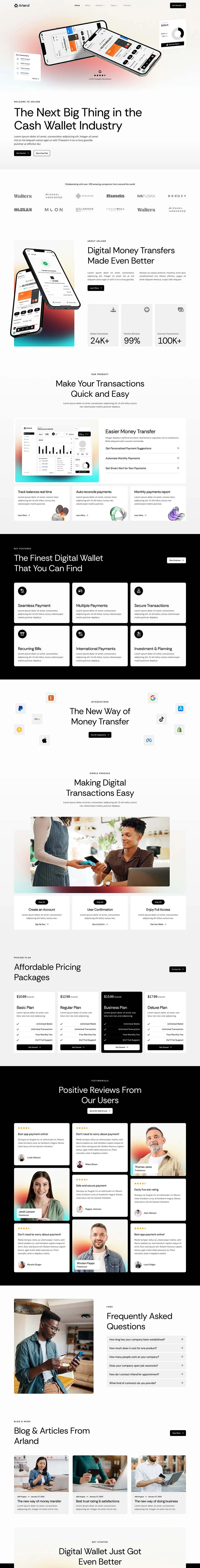 支付网关服务Elementor网站模板_一键导入快速建站插图1-WP资源海 金融/投资 Elementor 模板首页预览