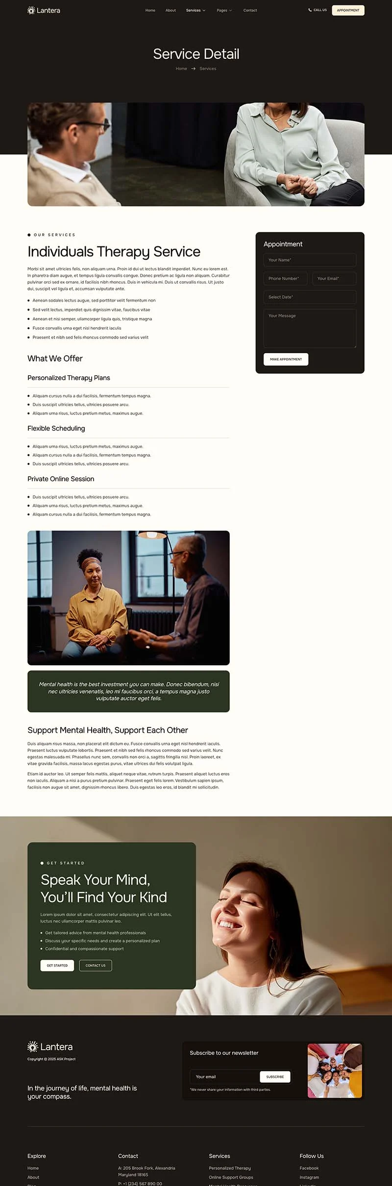 心理援助Elementor网站模板_一键导入快速建站插图4-WP资源海 服务/咨询 Elementor 模板服务详情预览