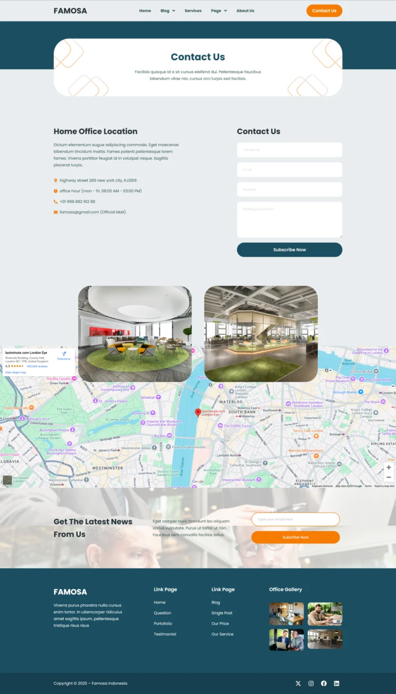作品集展示Elementor网站模板_一键导入快速建站插图4-WP资源海 广告/营销 Elementor 模板联系页面预览