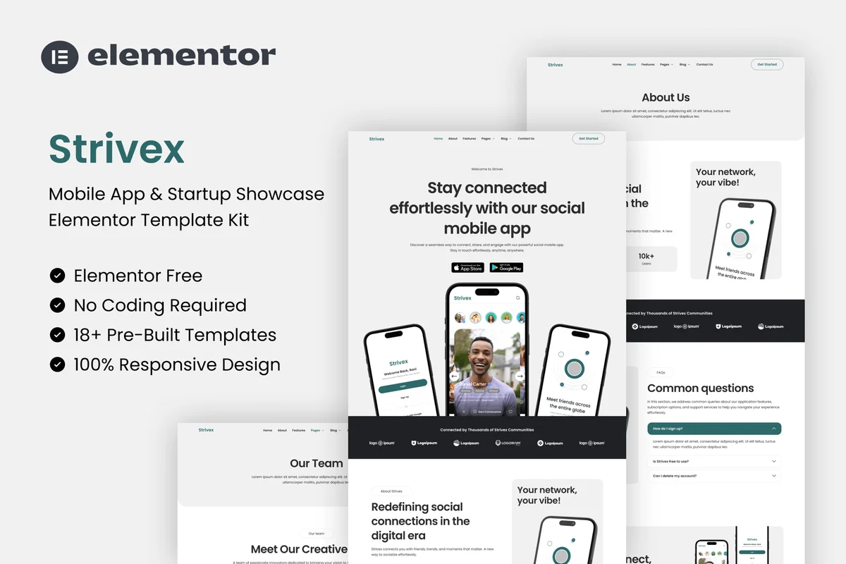 移动应用开发Elementor网站模板_一键导入快速建站插图-WP资源海 软件/开发 Elementor 网站模板封面