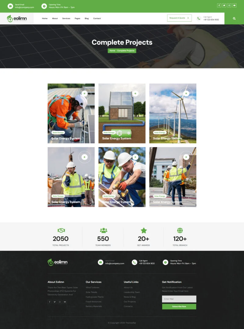 太阳能工程公司Elementor网站模板_一键导入快速建站插图6-WP资源海 工业/工厂 Elementor 模板项目案例预览