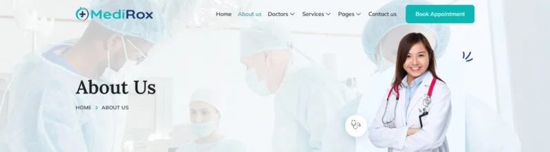 医疗团队Elementor网站模板_一键导入快速建站插图6-WP资源海 健康/医药 Elementor 模板页眉预览